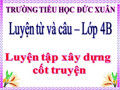 Tuần 4. Luyện tập xây dựng cốt truyện