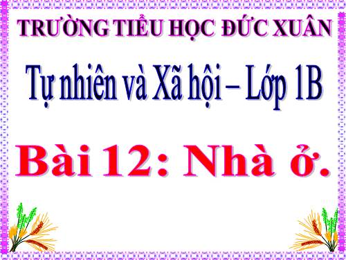 Bài 12. Nhà ở