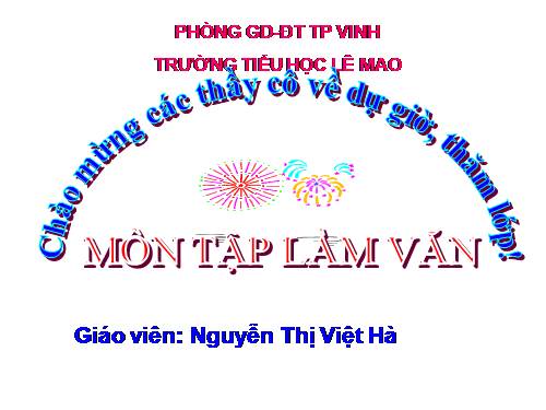 Tuần 27. Ôn tập về tả cây cối