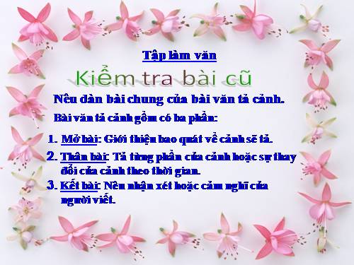 Tuần 31. Ôn tập về tả cảnh