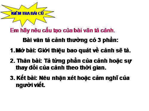 Tuần 31. Ôn tập về tả cảnh