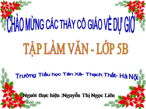 Tuần 1-2-3-4-6-7-8. Luyện tập tả cảnh