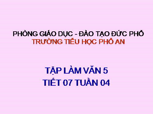 Tuần 1-2-3-4-6-7-8. Luyện tập tả cảnh