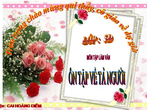 Tuần 33. Ôn tập về tả người