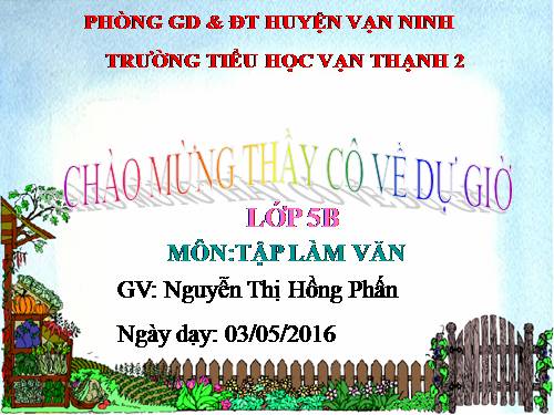 Tuần 33. Ôn tập về tả người