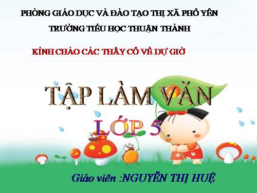 Tuần 1-2-3-4-6-7-8. Luyện tập tả cảnh