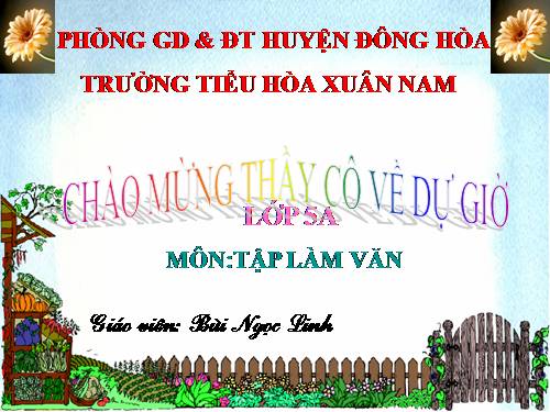 Tuần 33. Ôn tập về tả người