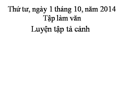 Tuần 27. Ôn tập về tả cây cối