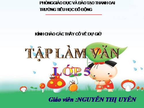 Tuần 8. Luyện tập tả cảnh (Dựng đoạn mở bài, kết bài)