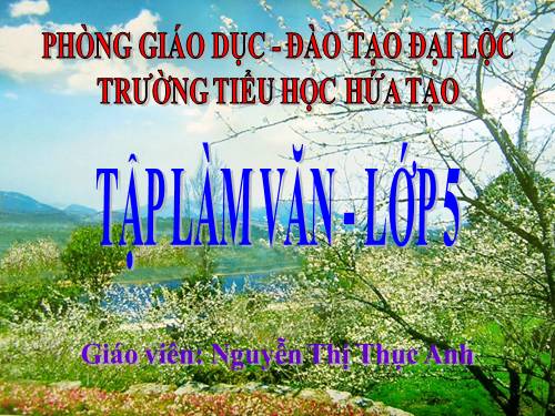 Tuần 30. Ôn tập về tả con vật