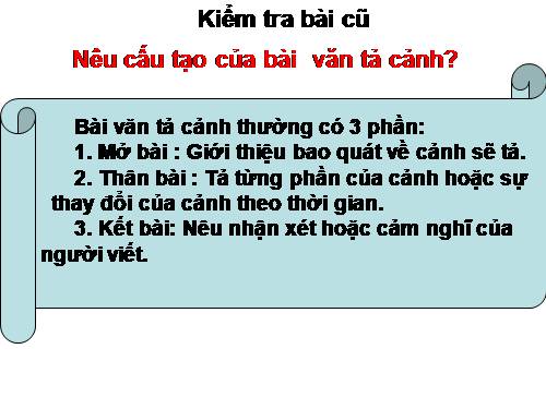 Tuần 1-2-3-4-6-7-8. Luyện tập tả cảnh