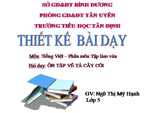 Tuần 27. Ôn tập về tả cây cối