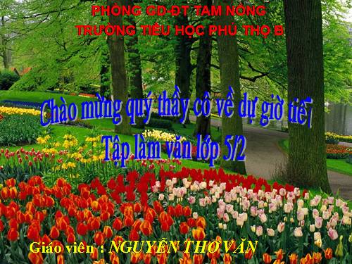 Tuần 1-2-3-4-6-7-8. Luyện tập tả cảnh