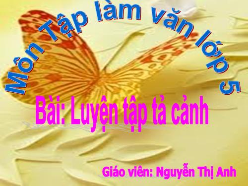 Tuần 1-2-3-4-6-7-8. Luyện tập tả cảnh