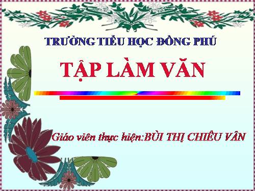 Tuần 1-2-3-4-6-7-8. Luyện tập tả cảnh