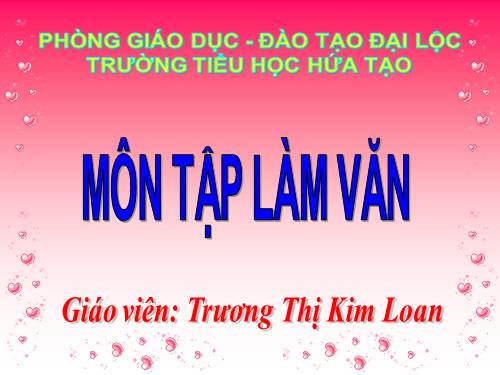 Tuần 16. Làm biên bản một vụ việc