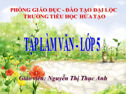 Tuần 12. Cấu tạo của bài văn tả người