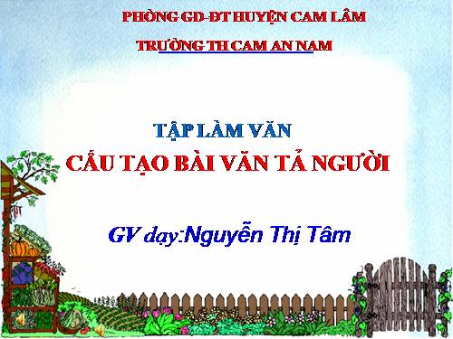 Tuần 12. Cấu tạo của bài văn tả người