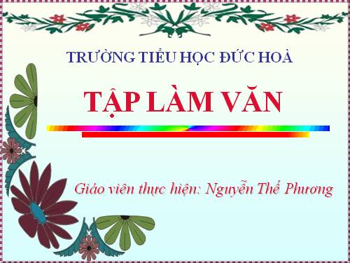 Tuần 1-2-3-4-6-7-8. Luyện tập tả cảnh