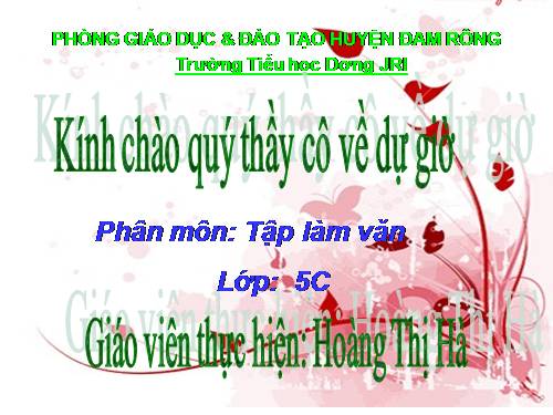 Tuần 19. Luyện tập tả người (Dựng đoạn mở bài)