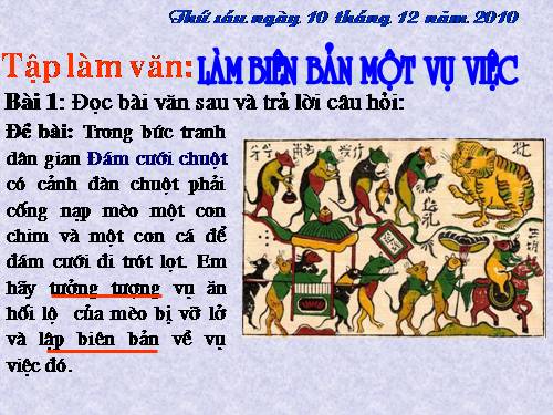 Tuần 16. Làm biên bản một vụ việc