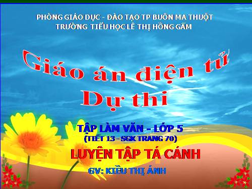 Tuần 1-2-3-4-6-7-8. Luyện tập tả cảnh