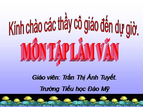 Tuần 1-2-3-4-6-7-8. Luyện tập tả cảnh