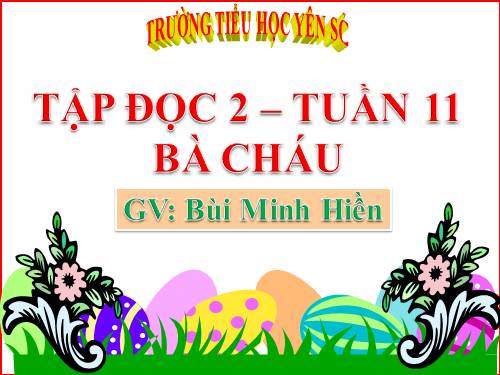 Tuần 11. Bà cháu