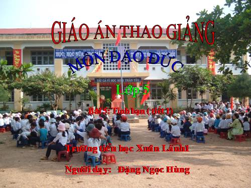 Bài 5. Tình bạn