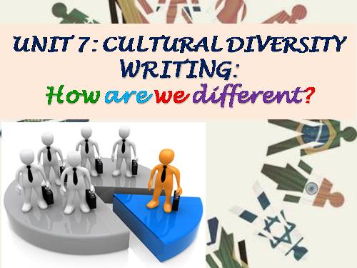 Unit 07. Cutural Diversity. Lesson 6. Writing