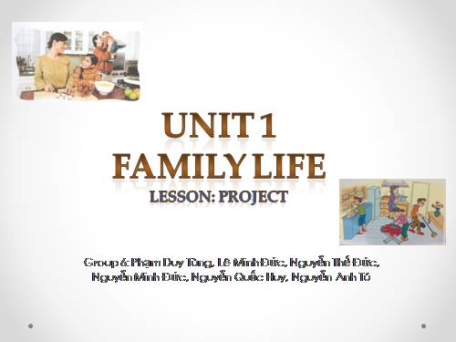 Unit 01. Family Life. Lesson 8. Looking back - project