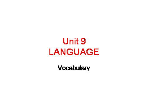 Unit 09. Preserving the Environment. Lesson 2. Language