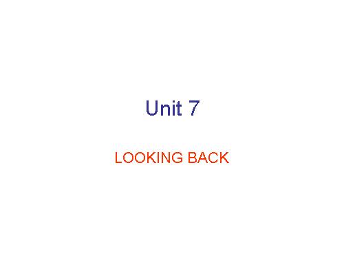 Unit 07. Cutural Diversity. Lesson 8. Looking back - project