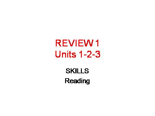 Review 1. (1-2-3). Lesson 2. Skills