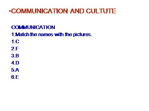 Unit 03. Music. Lesson 7. Communication and Cuture