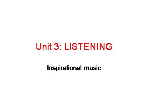 Unit 03. Music. Lesson 5. Listening