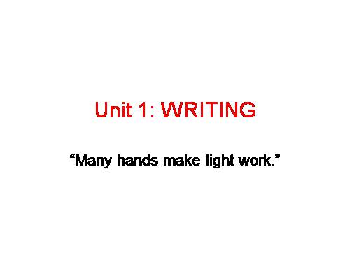 Unit 01. Family Life. Lesson 6. Writing