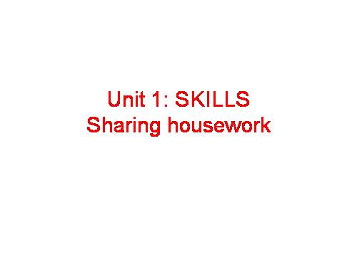 Unit 01. Family Life. Lesson 3. Reading