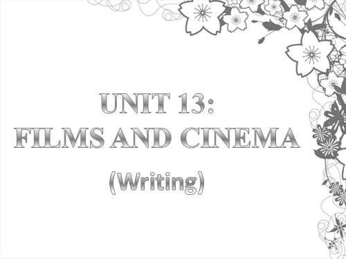 Unit 13. Films and cinema