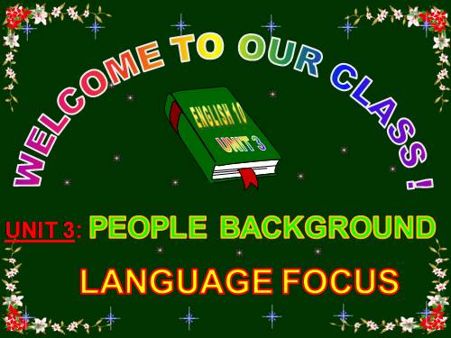 Unit 3. People's background