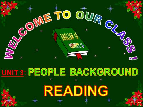 Unit 3. People's background