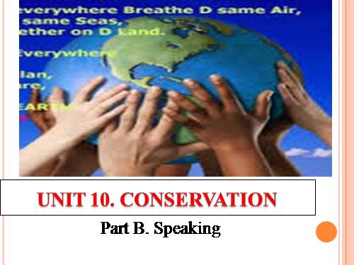 Unit 10. Conservation