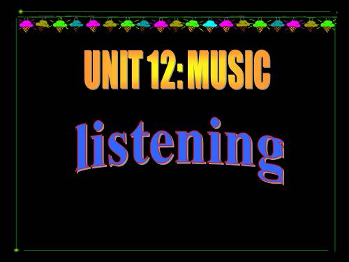 Unit 12. Music