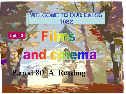 Unit 13. Films and cinema