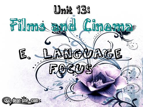 Unit 13. Films and cinema