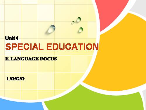 Unit 4. Special education