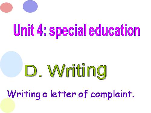 Unit 4. Special education