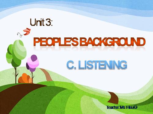 Unit 3. People's background