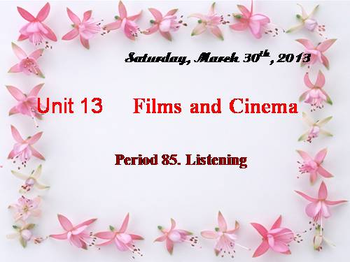 Unit 13. Films and cinema