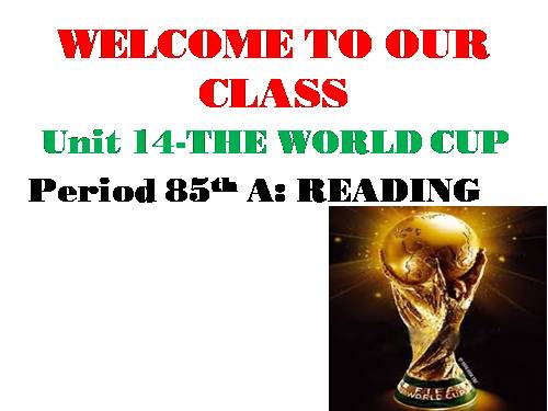 Unit 14. The world cup